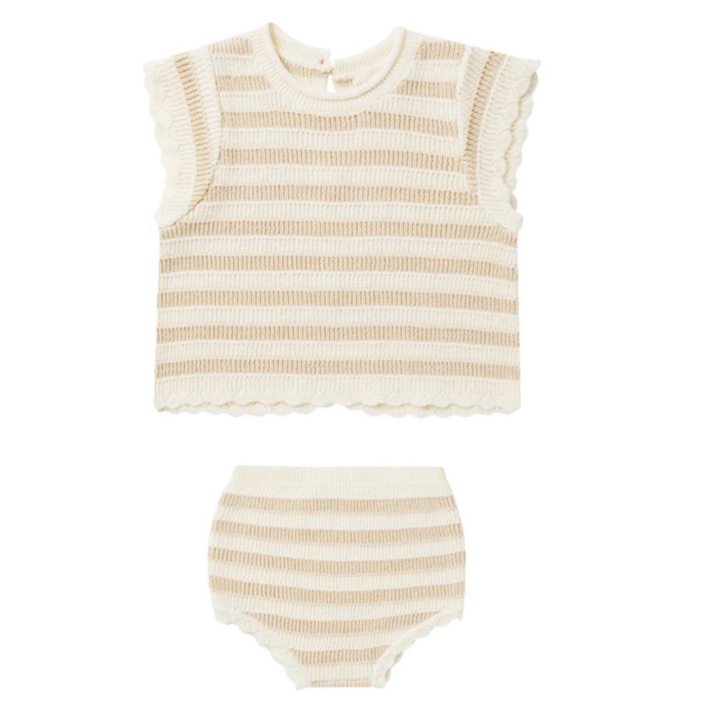 Rylee and Cru scallop knit set NWOT